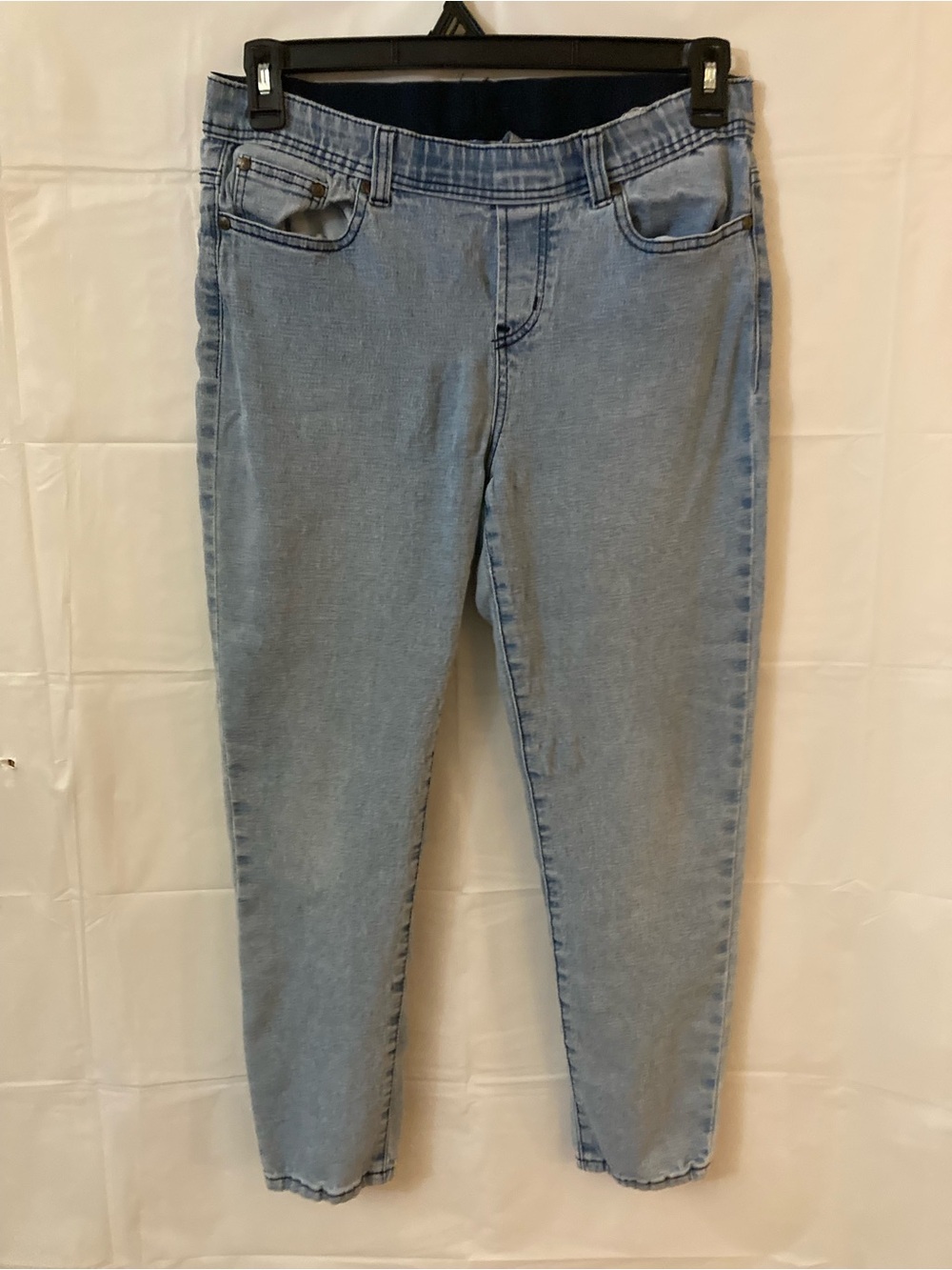Diane Gilman Light Wash Ankle Slim Stretch Jeans